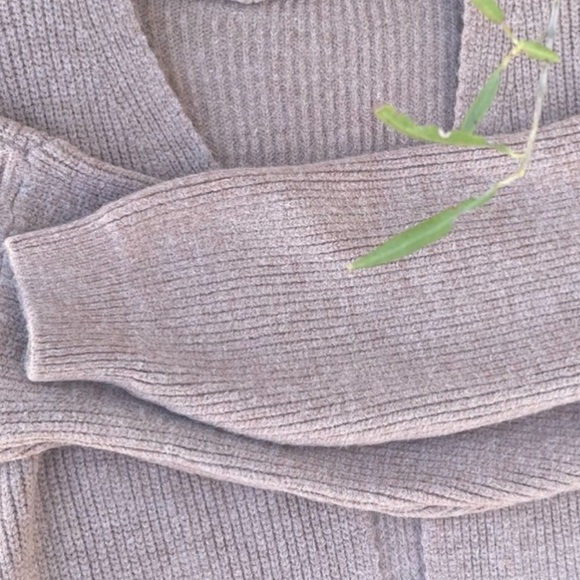 GORGEOUS Chunky Thick Oversized Long Over Knee Rib Tan Brush Soft Cardigan Coat - Picture 8 of 14